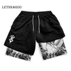 Shorts de Compression Anime Homme 2-en-1
